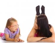 Mum and child talking Mum and child talking