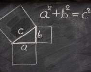 Pythagoras's theorem on a blackboard Pythagoras's theorem on a blackboard