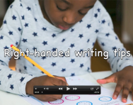 Right-handed handwriting tips and advice video Right-handed handwriting tips and advice video