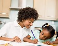 SATs preparation: mother and daughter SATs preparation: mother and daughter