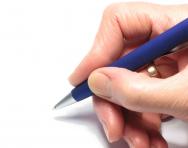 Woman's hand writing Woman's hand writing