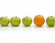Proportion of oranges to apples Proportion of oranges to apples
