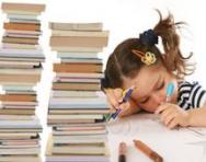 Little girl studying hard Little girl studying hard
