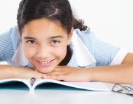 Girl studying for SATs Girl studying for SATs