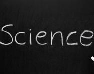 Science written on blackboard Science written on blackboard