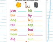 Phonics worksheets for primary school