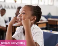 Black child learning at school Black child learning at school