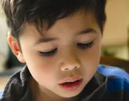 Boy reading a book