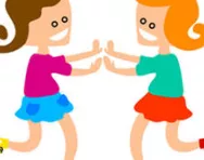 Cartoon girls playing Cartoon girls playing