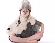 Child in Viking costume