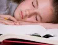 Child asleep on their desk Child asleep on their desk
