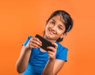Child with mobile phone