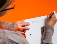 Child writing a story