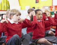 Children learning through singing