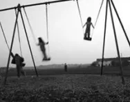 Children on swings