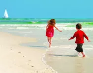 Children playing on the beach