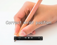 Correct wrist position for handwriting video