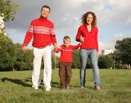 Family walking outdoors Family walking outdoors