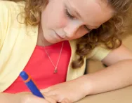 Girl doing homework