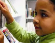 Girl in library