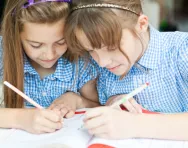 Girls writing Girls writing