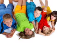 Happy bunch of children