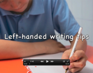 Left-handed handwriting tips and advice video