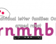 Letter formation video, One-armed robot letter family 