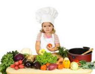 Little girl dressed as a chef