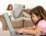 Little girl using laptop Little girl using laptop