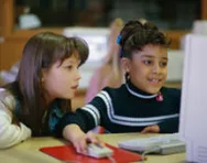 Little girls at computer Little girls at computer