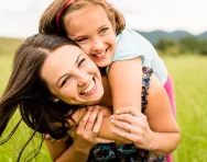 Mother and daughter together