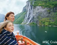 Mum and daughter on a boat