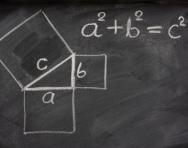 Pythagoras's theorem on a blackboard