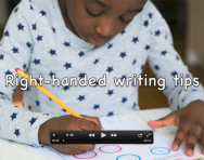 Right-handed handwriting tips and advice video