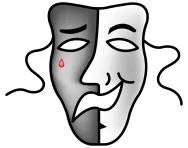 Sad - happy theatre mask