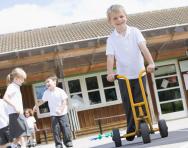 Children playing in school playground