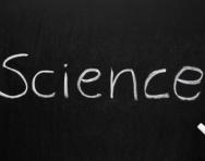 'Science' written on blackboard