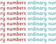 ordinary numbers
