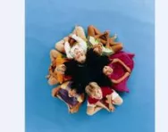 Smiling circle of children