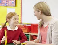 Teacher and child in the classroom