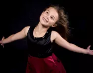 Theatrical child on stage