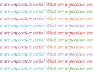 What are imperative verbs?
