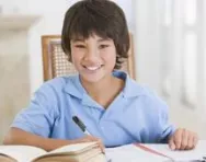 Boy revising Boy revising