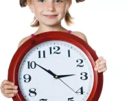 Child with clock