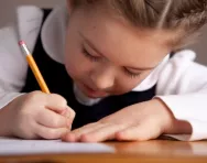 Little girl writing Little girl writing
