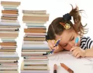 Little girl studying hard Little girl studying hard