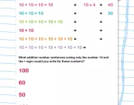10 times table as repeated addition worksheet