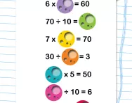 10 times table number sentences worksheet