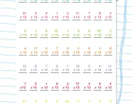 12 times table timed test